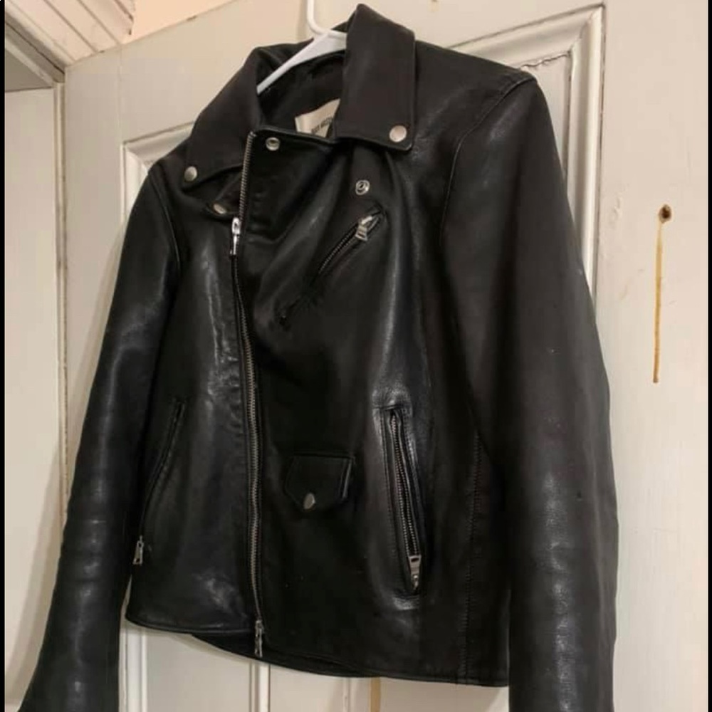 Buck Mason leather jacket unisex jacket